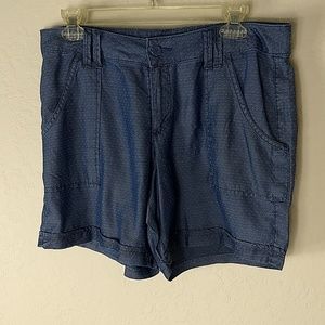 Lee Women's Shorts Midrise Fit Pacific Dot Blue 10